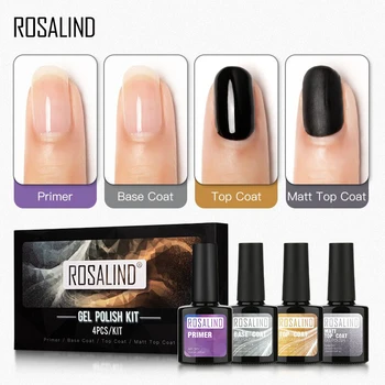 ROSALIND Nail Gel Varnish Matt Top Coat Set Base of Nails Manicure Nail Art UV Gel Polish Hybrid Kit 10ML /4PCS
ROSALIND Nail Gel Varnish Matt Top Coat Set Base of Nails Manicure Nail Art UV Gel Polish Hybrid Kit 10ML /4PCS