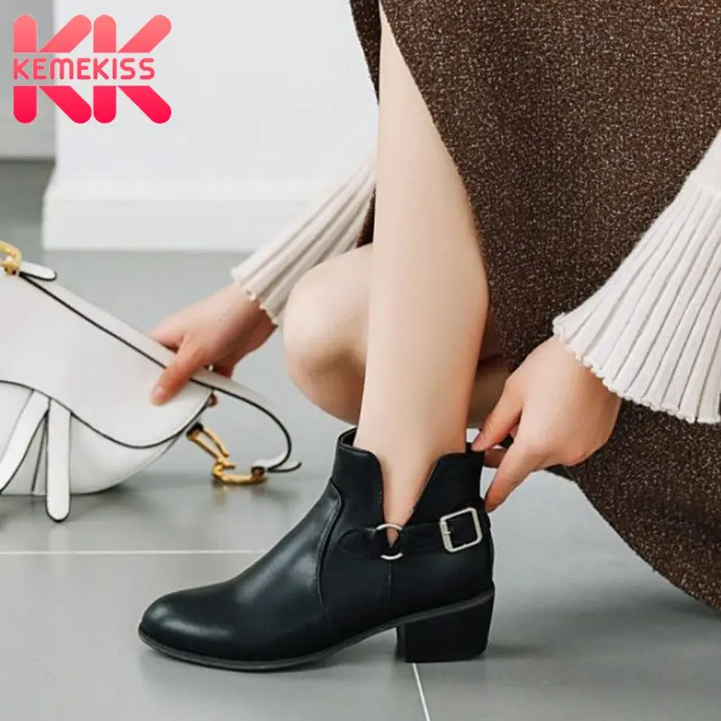 KemeKiss Women Ankle Boots New Winter Warm Solid Color Women Shoes Outdoor Daily Sexy Work Female Thick Heel Footwear Size 34-43
KemeKiss Women Ankle Boots New Winter Warm Solid Color Women Shoes Outdoor Daily Sexy Work Female Thick Heel Footwear Size 34-43