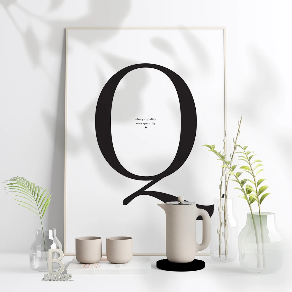 Modern Personalized Minimalist Black White Letter Q Letter Quotes Wall Art Canvas Painting Nordic Poster Living Room Home Decor
Modern Personalized Minimalist Black White Letter Q Letter Quotes Wall Art Canvas Painting Nordic Poster Living Room Home Decor
