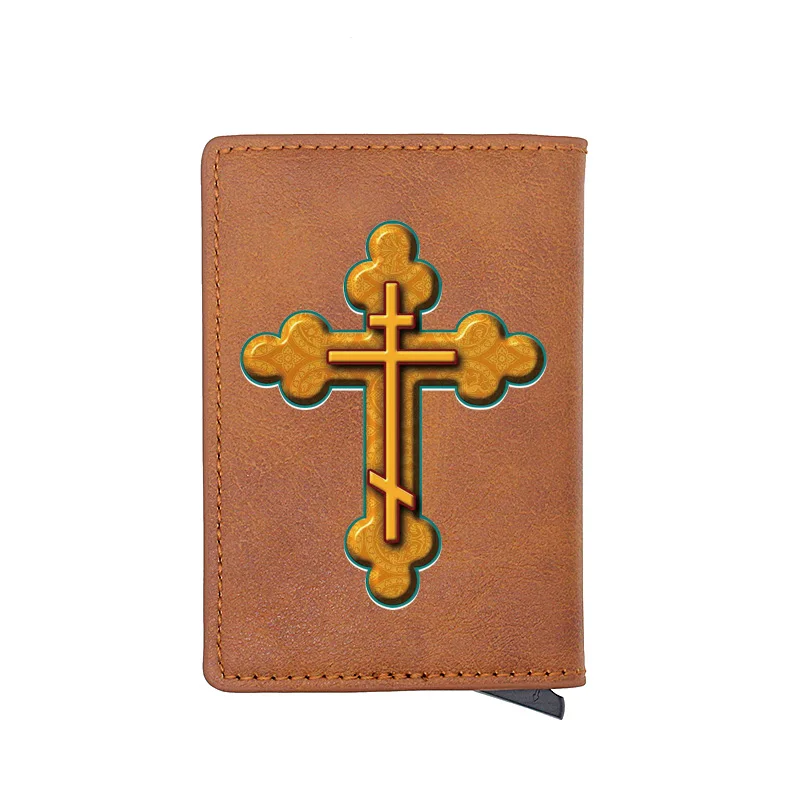Orthodox Church Symbol Cross Printing RFID Blocking Men's Credit Card Holder Leather Bank Card Wallet Case Protection Purse
Orthodox Church Symbol Cross Printing RFID Blocking Men's Credit Card Holder Leather Bank Card Wallet Case Protection Purse