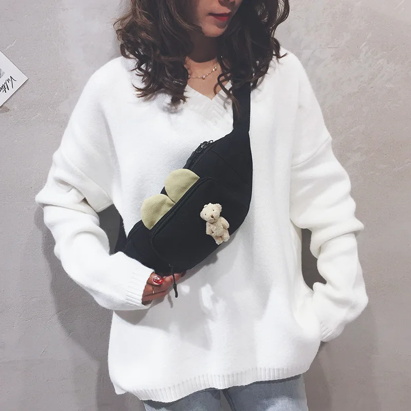 Japanese-style Soft Adorable GIRL'S Simple Canvas Bag Women's New Style 2019ins Cute Rabbit Chest Pack Playful Wallet
Japanese-style Soft Adorable GIRL'S Simple Canvas Bag Women's New Style 2019ins Cute Rabbit Chest Pack Playful Wallet