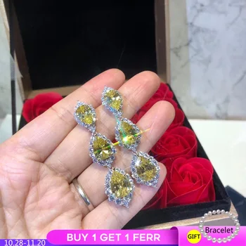 925 Sterling Silver Korean Style Water Drop Long Earrings Colorful Elegant Socialite Tassel Earrings Fine Jewelry
925 Sterling Silver Korean Style Water Drop Long Earrings Colorful Elegant Socialite Tassel Earrings Fine Jewelry