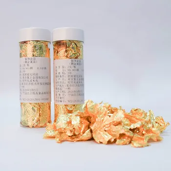1 Pc Edible Grade Genuine Gold Leaf Schabin Flakes 2g 24K Gold Decorative Dishes Chef Art Cake Decorating Tools Chocolate
1 Pc Edible Grade Genuine Gold Leaf Schabin Flakes 2g 24K Gold Decorative Dishes Chef Art Cake Decorating Tools Chocolate