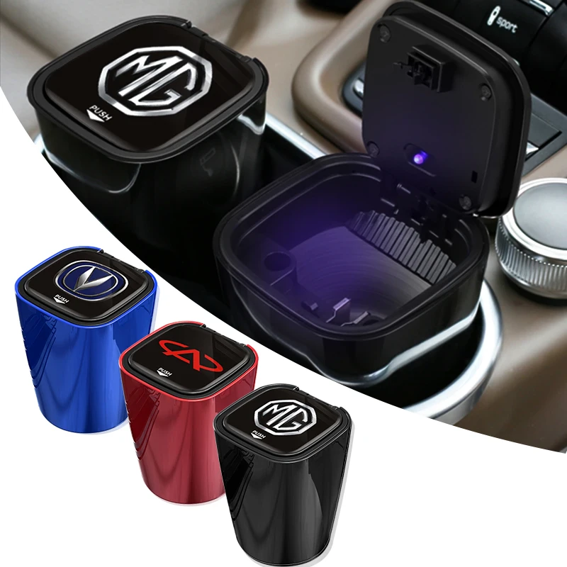 Car Ashtray LED Light Storage Cup Cigar Container for Citroen C2 C3 C4 C5 X7 B7 Aircross Vtr Berlingo Ds3 Saxo Accessories | Автомобили и