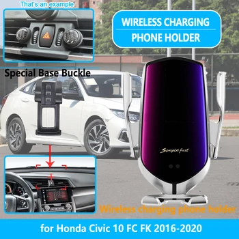 Car Phone Holder Accessories for Honda Civic 10 FC FK 2016 2017 2018 2019 2020 Wireless Charging for iPhone Samsung Bracket 
Car Phone Holder Accessories for Honda Civic 10 FC FK 2016 2017 2018 2019 2020 Wireless Charging for iPhone Samsung Bracket