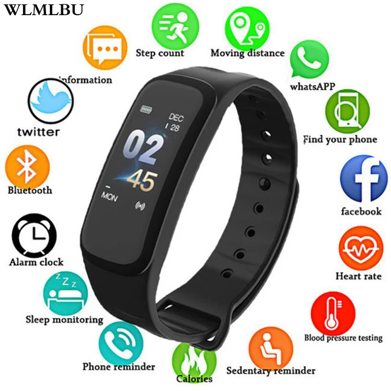 C1Plus Bluetooth Smart Band Blood Pressure Fitness Tracker Heart Rate Monitor Smart Bracelet Black Men Watch for Sport Climbing
C1Plus Bluetooth Smart Band Blood Pressure Fitness Tracker Heart Rate Monitor Smart Bracelet Black Men Watch for Sport Climbing