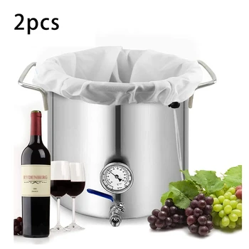 2 Pack Brew Bags -Reusable Mesh Bag for Fruit Cider Apple Grape Wine Press Drawstring Straining Brew in a Bag 38X42cm
2 Pack Brew Bags -Reusable Mesh Bag for Fruit Cider Apple Grape Wine Press Drawstring Straining Brew in a Bag 38X42cm