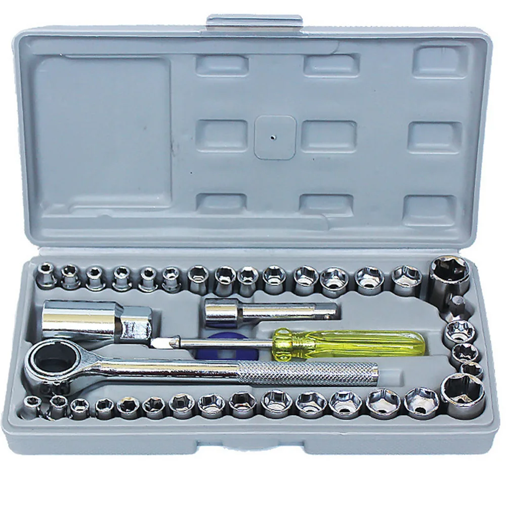 40 Piece Set Combination Tool Set Car Car Tool Box Motorcycle Socket Combination Wrench Repair Tool Emergency Car Tool
40 Piece Set Combination Tool Set Car Car Tool Box Motorcycle Socket Combination Wrench Repair Tool Emergency Car Tool