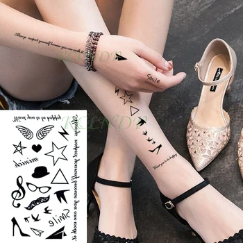 Waterproof Temporary Tattoo Sticker letter wings star musical note tatto stickers flash tatoo fake tattoos for kid Men women 
Waterproof Temporary Tattoo Sticker letter wings star musical note tatto stickers flash tatoo fake tattoos for kid Men women