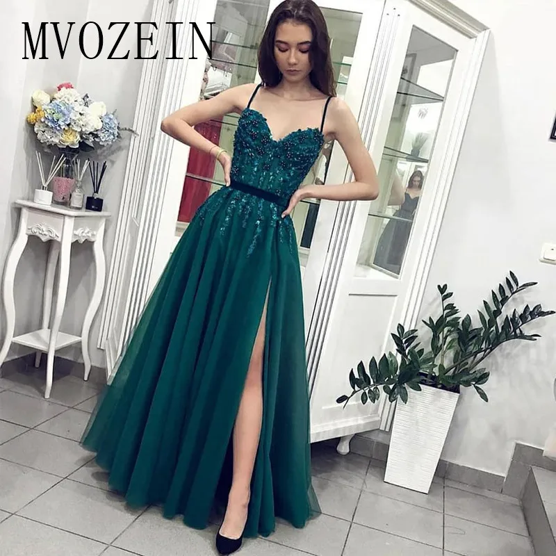 Green Evening Dress Long A-Line Lace Appliques Formal Evening Dresses Floor Length Party Gowns robe de soiree
Green Evening Dress Long A-Line Lace Appliques Formal Evening Dresses Floor Length Party Gowns robe de soiree