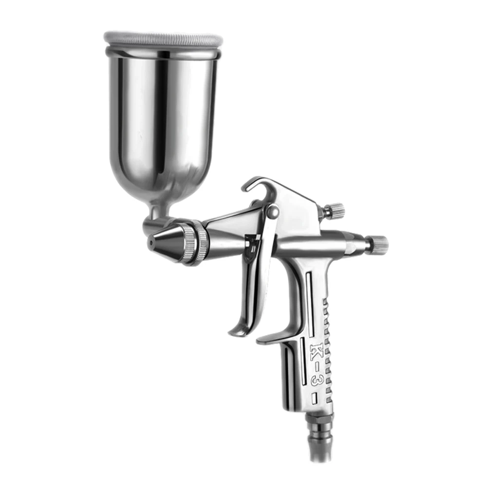 K-3 miniature 0.5 mm spray gun 125 ml airless pneumatic sprayer is suitable for leather spray painting, paint spraying.
K-3 miniature 0.5 mm spray gun 125 ml airless pneumatic sprayer is suitable for leather spray painting, paint spraying.