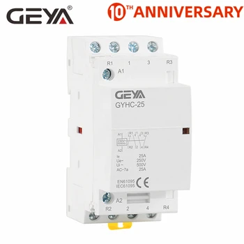 Free Shipping GEYA Contactor 4P 25A 4NO OR 2NO2NC 220V/230V 50/60HZ Din rail Household AC Modular Contactor
Free Shipping GEYA Contactor 4P 25A 4NO OR 2NO2NC 220V/230V 50/60HZ Din rail Household AC Modular Contactor