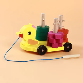 Wooden Dragging Blocks Toys Baby Duck Vehicle Blocks Set Of Column Blocks Monterssori Educational For Children
Wooden Dragging Blocks Toys Baby Duck Vehicle Blocks Set Of Column Blocks Monterssori Educational For Children