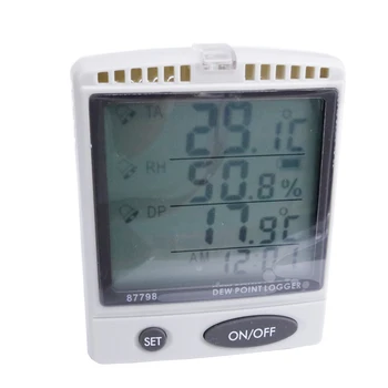 AZ87798 Desktop Dew Point Humidity Temperature Tester Measure and Record the Temperature, Relative Humidity and Dew Point Value.
AZ87798 Desktop Dew Point Humidity Temperature Tester Measure and Record the Temperature, Relative Humidity and Dew Point Value.
