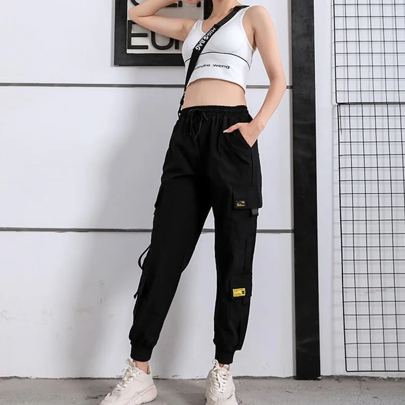 Sweatpants Joggers Women Black Cargo Pants Korean Style Harajuku Sport Patchwork Pants Pantalones Hip Hop Mujer Spodnie 
Sweatpants Joggers Women Black Cargo Pants Korean Style Harajuku Sport Patchwork Pants Pantalones Hip Hop Mujer Spodnie