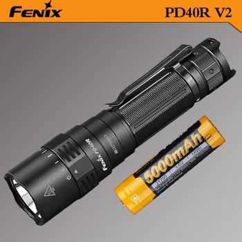 Max 3000 Lumens Fenix PD40R V2.0 Luminus SST 70 LED Mechanical Rotary Switching Portable Flashlight with 5000mAh/ 21700 Battery