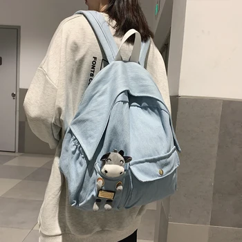 Denim Canvas Women's Backpack Harajuku School Backpacks for Women Schoolbag Female Korean High School Students Bookbags Ladies
Denim Canvas Women's Backpack Harajuku School Backpacks for Women Schoolbag Female Korean High School Students Bookbags Ladies