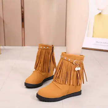 2020 New Style for Autumn and Winter L Shoes Sanding Belt Buckle Head Elevator Boots Boots Semi-High Heeled Tassel Boots
2020 New Style for Autumn and Winter L Shoes Sanding Belt Buckle Head Elevator Boots Boots Semi-High Heeled Tassel Boots