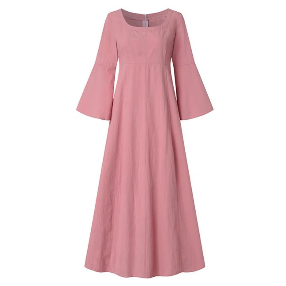 Женское платье в викторианском стиле розовое принцессы из хлопка и льна с