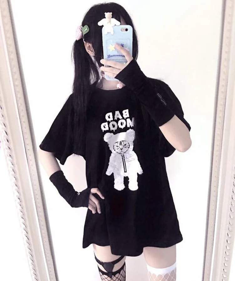 Cute Cat Women's T Shirt Loose Summer Fresh Short Sleeve Sweatshirt Girls Summer Women Sweet T-shirt Tops Black Bad Mood
Cute Cat Women's T Shirt Loose Summer Fresh Short Sleeve Sweatshirt Girls Summer Women Sweet T-shirt Tops Black Bad Mood