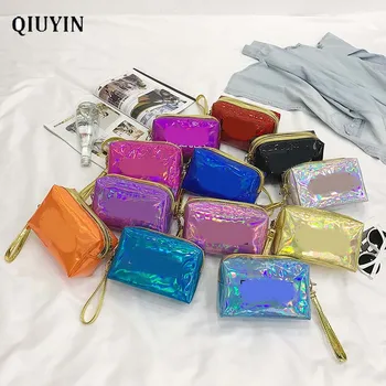 Qiuyin Zip Waterproof Pouch Cute Lesther Purse Women/female Waist Bag Holographic Bag Clutch Bag Reflective Places Faces Lesther 
Qiuyin Zip Waterproof Pouch Cute Lesther Purse Women/female Waist Bag Holographic Bag Clutch Bag Reflective Places Faces Lesther
