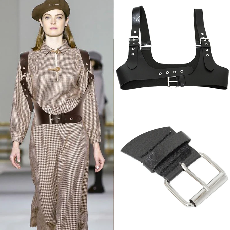 Women New Fashion Tide All-match Spring Black Button Stitch Irregular Hem Strap Wide Belt Personality
Women New Fashion Tide All-match Spring Black Button Stitch Irregular Hem Strap Wide Belt Personality