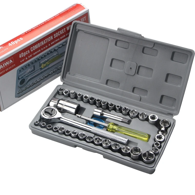 40 cheap and high-quality auto repair socket wrenches The sleeve is packed upright, which is small and easy to carry!
40 cheap and high-quality auto repair socket wrenches The sleeve is packed upright, which is small and easy to carry!