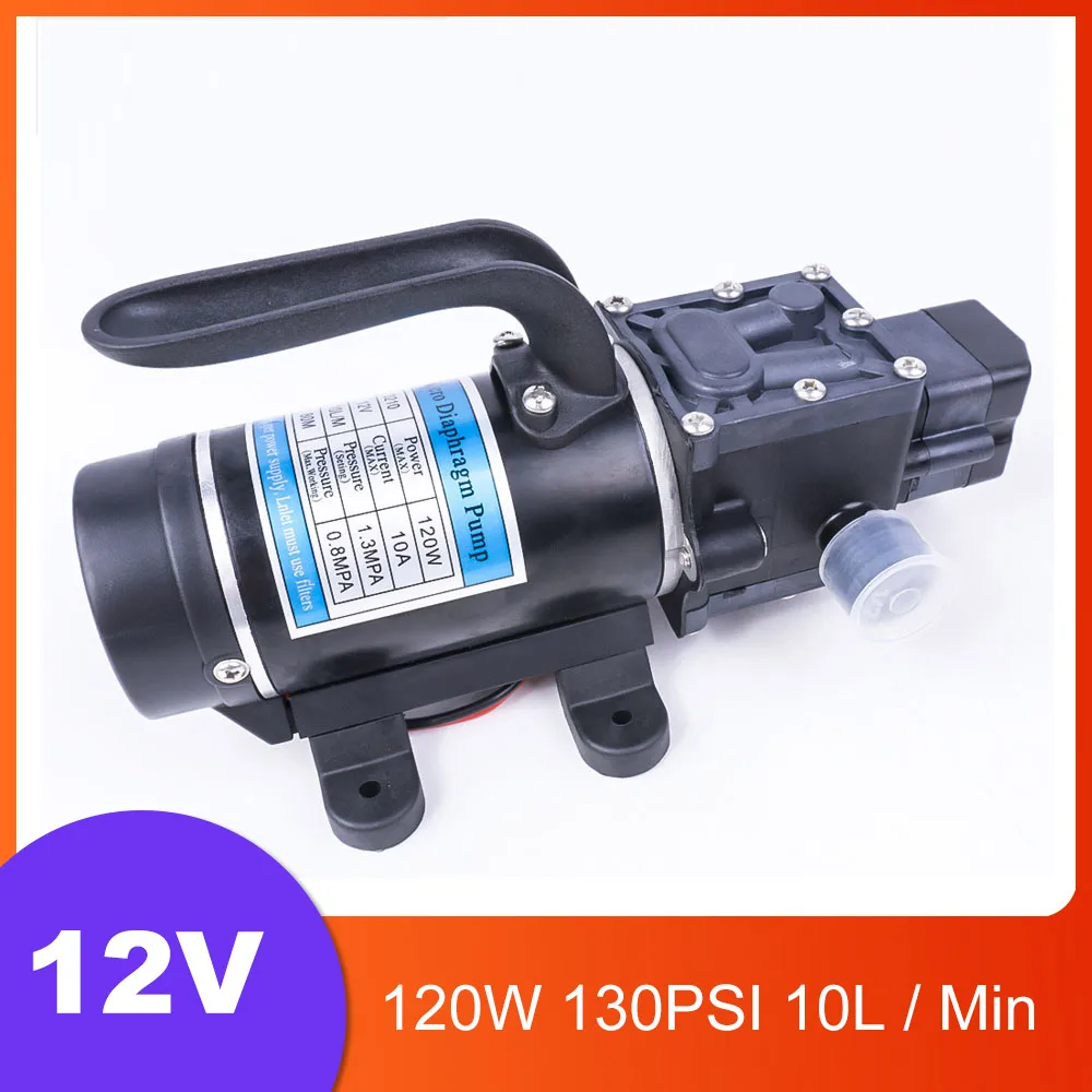 DC 12V 120W 130PSI 10L / Min Agricultural Electric Water Pump Black Micro High Pressure Diaphragm Water Sprayer Car Wash
DC 12V 120W 130PSI 10L / Min Agricultural Electric Water Pump Black Micro High Pressure Diaphragm Water Sprayer Car Wash