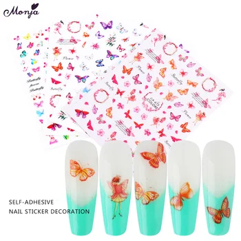 Monja 14 Styles Nail Art Self-adhesive Sticker Butterfly Flower Leaf Series Mixed Pattern DIY Nail Decals Manicure Decoration
Monja 14 Styles Nail Art Self-adhesive Sticker Butterfly Flower Leaf Series Mixed Pattern DIY Nail Decals Manicure Decoration