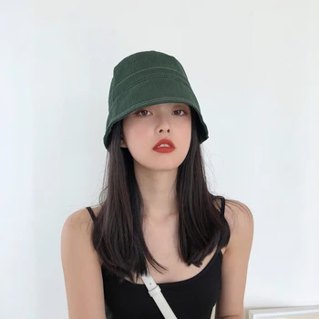 2020 new Japanese retro bucket hat summer fisherman hat flat top basin hat women 
2020 new Japanese retro bucket hat summer fisherman hat flat top basin hat women