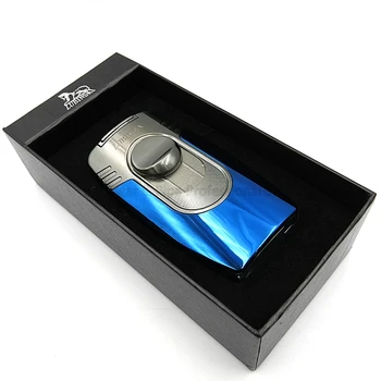 LUBINSKI 4 Torch Jet Blue Flame Firepower Lighter Refillable Cigarette Cigar Lighter Windproof for BBQ With Punch Smoking 
LUBINSKI 4 Torch Jet Blue Flame Firepower Lighter Refillable Cigarette Cigar Lighter Windproof for BBQ With Punch Smoking