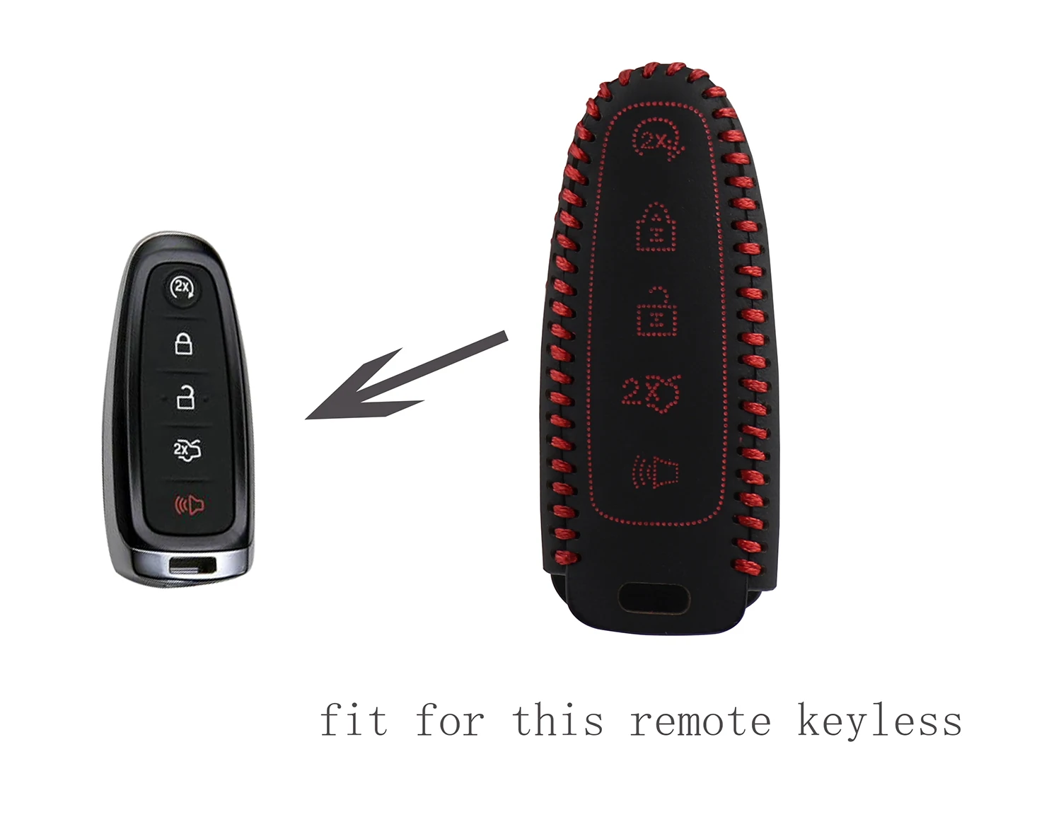 Genuine leather Keyless Remote Control Key Fob Cover Case Protector for Ford EDGE 5 Buttons Red
Genuine leather Keyless Remote Control Key Fob Cover Case Protector for Ford EDGE 5 Buttons Red