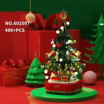 Christmas Tree Christmas Hut Rotating Music Box Creative Model Building Blocks Music Box DIY Toys Children Christmas Gifts
Christmas Tree Christmas Hut Rotating Music Box Creative Model Building Blocks Music Box DIY Toys Children Christmas Gifts