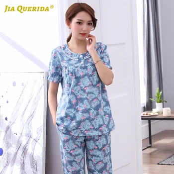 Soft Short Sleeve Fashion Style 100% Cotton Pajamas Set Woman Clothes Sleepwear New Pajamas Set Floral Summer Loungewear Woman
Soft Short Sleeve Fashion Style 100% Cotton Pajamas Set Woman Clothes Sleepwear New Pajamas Set Floral Summer Loungewear Woman