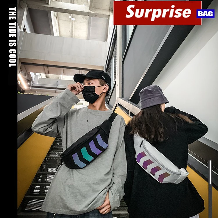 Pat&hap Reflective Stripes Fashion Trend Summer Casual Messenger Bags Ins on Fire Chest Bag for Men Women Unisex Fanny Pack
Pat&hap Reflective Stripes Fashion Trend Summer Casual Messenger Bags Ins on Fire Chest Bag for Men Women Unisex Fanny Pack