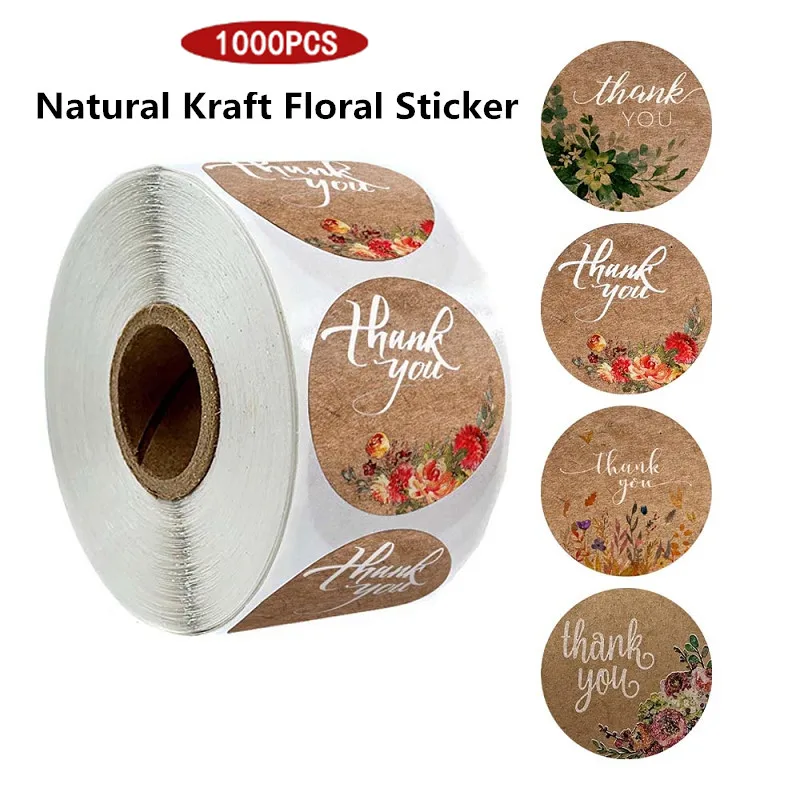 1000pcs Natural Kraft Round 4 Patterns Flowers Olive Thank You Stickers Scrapbooking for baking handmade Package decor Labels
1000pcs Natural Kraft Round 4 Patterns Flowers Olive Thank You Stickers Scrapbooking for baking handmade Package decor Labels