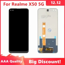 Écran tactile LCD de remplacement avec châssis, pour Realme X50 5G RMX2144, Original=