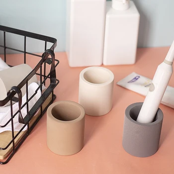 휴대용 규조토 칫솔 컵, 빠른 흡수성 칫솔 거치대, 간단한 북유럽 세척 컵, 욕실 치아 컵, 1PC 상품 이미지