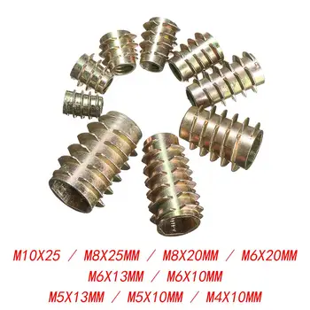 10Pcs M4 M5 M6 M8 M10 Hex Drive Screw In Threaded Insert Zinc Alloy For Wood Type E Flanged Hex Drive Head Furniture Nuts
10Pcs M4 M5 M6 M8 M10 Hex Drive Screw In Threaded Insert Zinc Alloy For Wood Type E Flanged Hex Drive Head Furniture Nuts