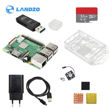 Original Raspberry Pi 3B plus basic use kit with case heat sink EU power and USB card reader
Original Raspberry Pi 3B plus basic use kit with case heat sink EU power and USB card reader
