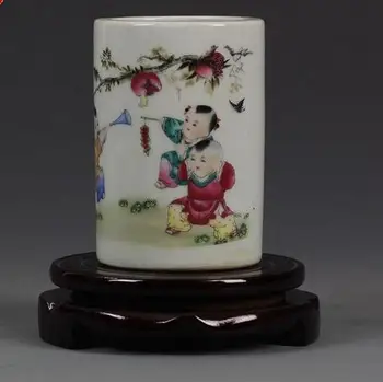 Rare Collection Chinese Handwork Antique Porcelain Painting Children Playing Under The Tree Flower Bottle Vase Pen Container
Rare Collection Chinese Handwork Antique Porcelain Painting Children Playing Under The Tree Flower Bottle Vase Pen Container