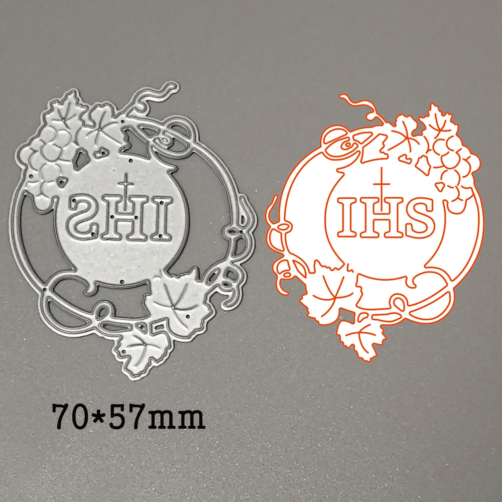 Description Picture 2 of itemGrape Leaves Metal Cutting Dies Stencils IHS Religion Cross Craft Die Mould for Scrapbooking album Embossing DIY Paper Cards