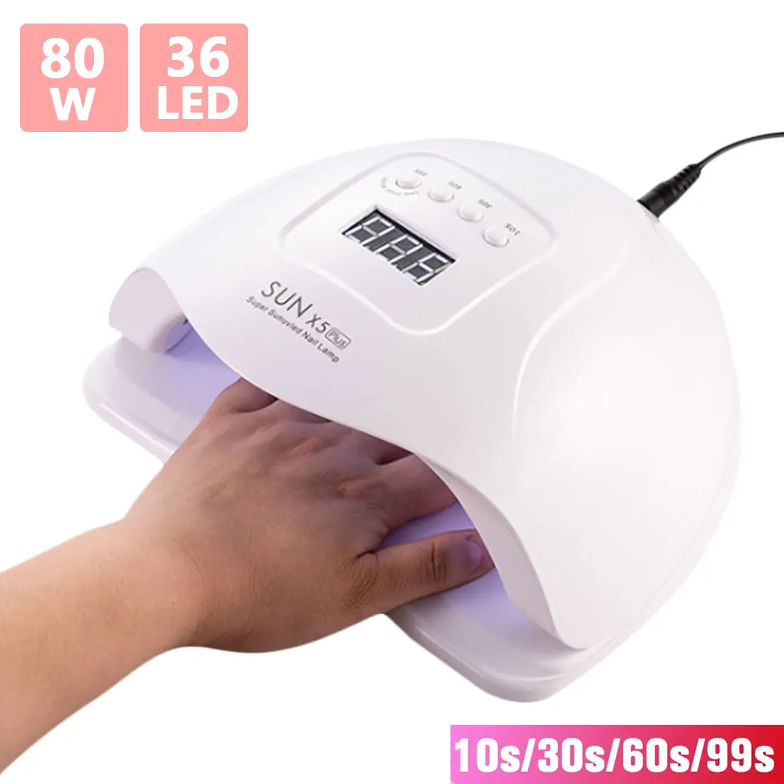 Фото 80W Nail Dryer LED UV Lamp Auto Sensor Salon Manicure Drying For Gel Varnish Curing All Polish |