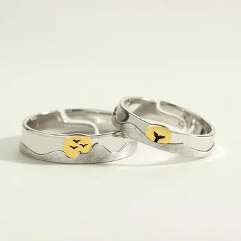 Seagull Mermaid Gold Sun Real 925 Sterling Silver Rings For Women Fine Jewelry Open Ring Men High Quality Couple Gift 925-348
Seagull Mermaid Gold Sun Real 925 Sterling Silver Rings For Women Fine Jewelry Open Ring Men High Quality Couple Gift 925-348