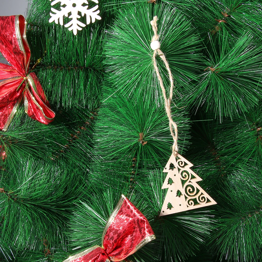 3pcs/set wood diy crafts xmas tree hanging ornaments christmas