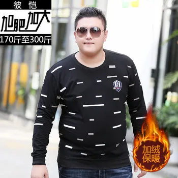 Youth Male Fat Man Autumn Plus Fat Plus Size Round Neck Printing Plus Fat Plus Size Length Sleeve Plus Velvet Thicken T
Youth Male Fat Man Autumn Plus Fat Plus Size Round Neck Printing Plus Fat Plus Size Length Sleeve Plus Velvet Thicken T