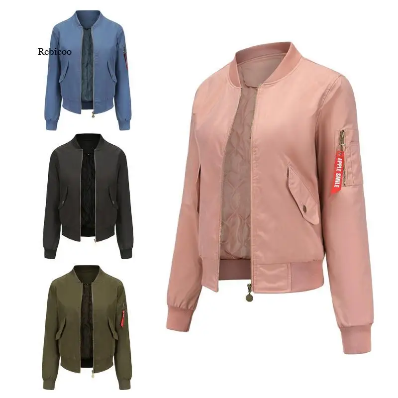 2021 Bomber Jacket Women's Baseball Jacket Spring and Autumn Flight Suit Long-Sleeved Plus Cotton Jacket Women
2021 Bomber Jacket Women's Baseball Jacket Spring and Autumn Flight Suit Long-Sleeved Plus Cotton Jacket Women