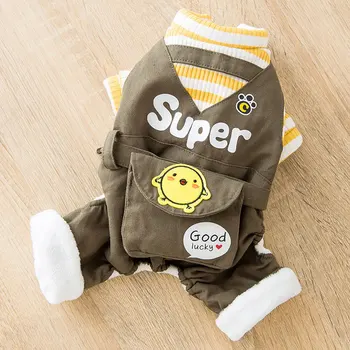 Overalls Pet Clothing Dogs Jumpsuits Letter Dog Clothes Small Costume Warm French Bulldog Cute Autumn Yollow Boy Collar Perro 
Overalls Pet Clothing Dogs Jumpsuits Letter Dog Clothes Small Costume Warm French Bulldog Cute Autumn Yollow Boy Collar Perro