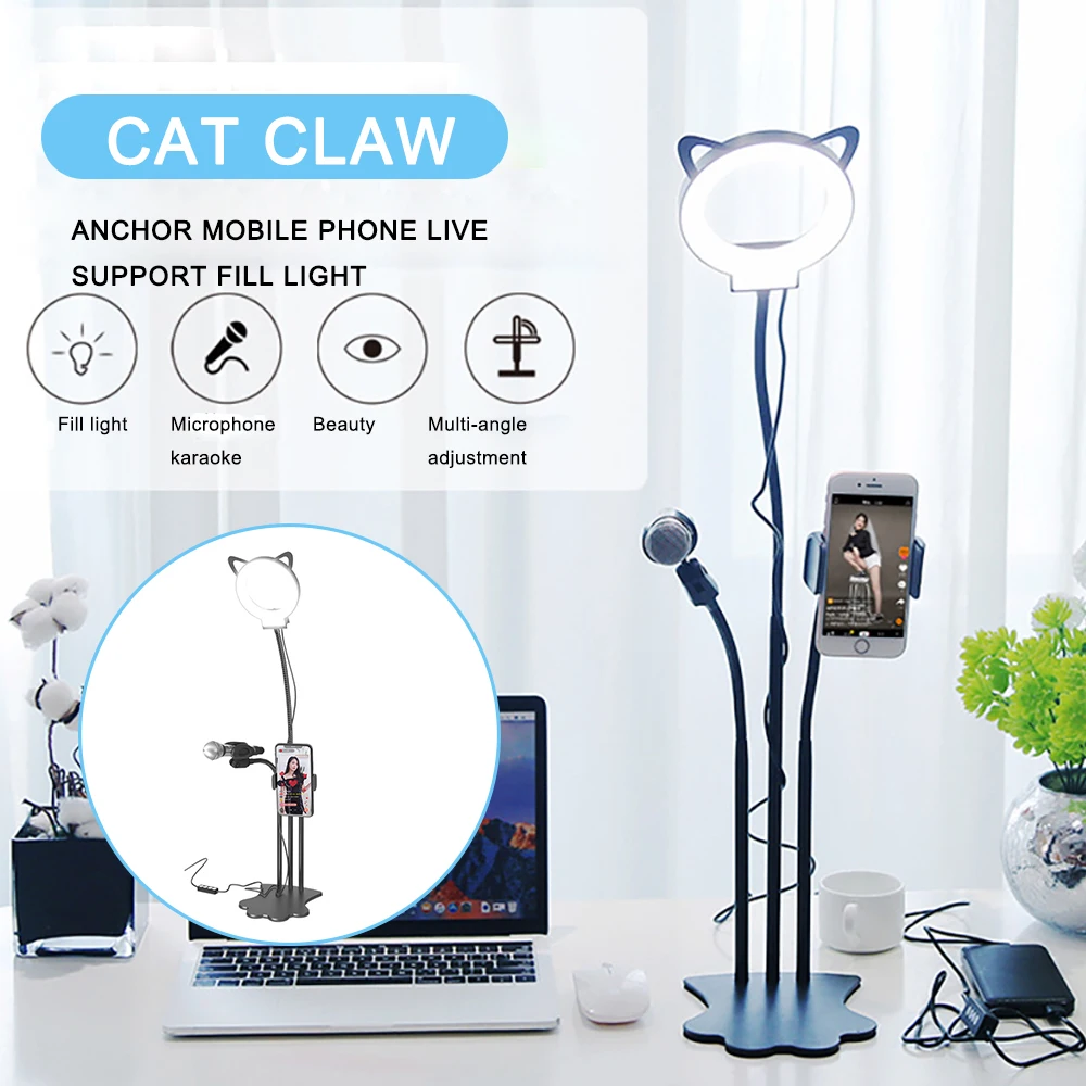 5inch Photo Studio Selfie LED Ring Light with Mobile Holder Mic Stand 10W Dimmable Camera Phone Selfie Fill Light USB Ring Lamp
5inch Photo Studio Selfie LED Ring Light with Mobile Holder Mic Stand 10W Dimmable Camera Phone Selfie Fill Light USB Ring Lamp