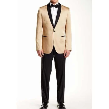 Custom Gold Tuxedo Black Lapel Prom Men Suit Slim Fit Skinny 2 Piece Custom Suits Groom Blazers Masuclino (Jacket+Pants)
Custom Gold Tuxedo Black Lapel Prom Men Suit Slim Fit Skinny 2 Piece Custom Suits Groom Blazers Masuclino (Jacket+Pants)